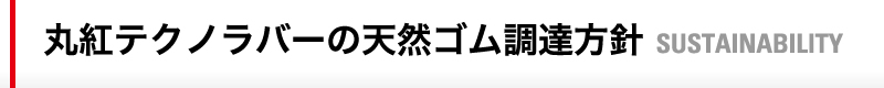 丸紅テクノラバーの天然ゴム調達方針